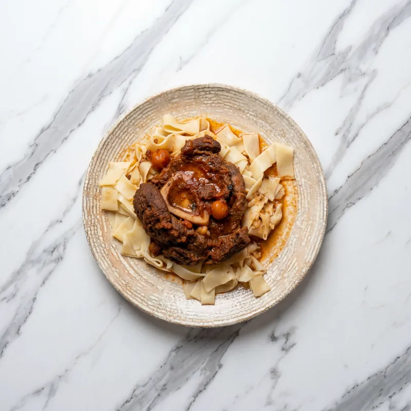 Ossobuco over pappardelle
