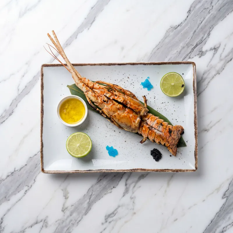 Lobster straight off the grill