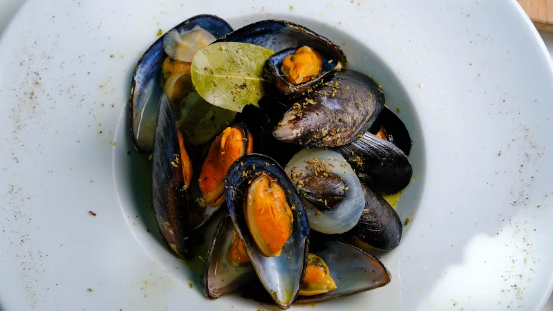 The sea's essence fills the air with this dish of mussels